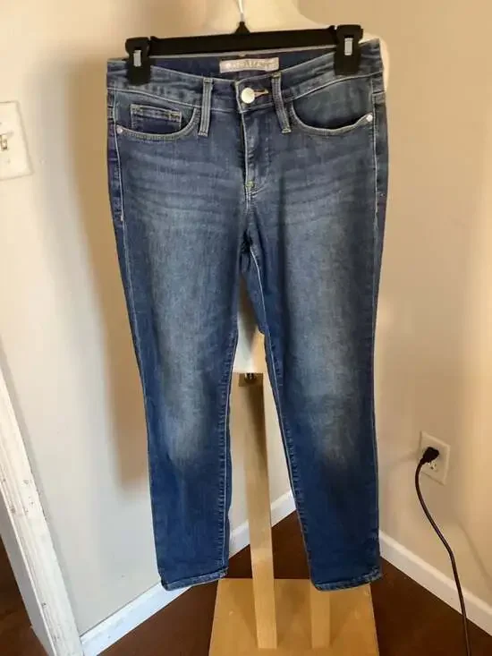 Athleta SCULPTEK Denim Skinny Jeans Medium Wash Blue Size 0P Petite - Picture 1 of 3